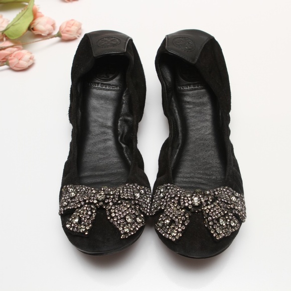tory burch rhinestone flats